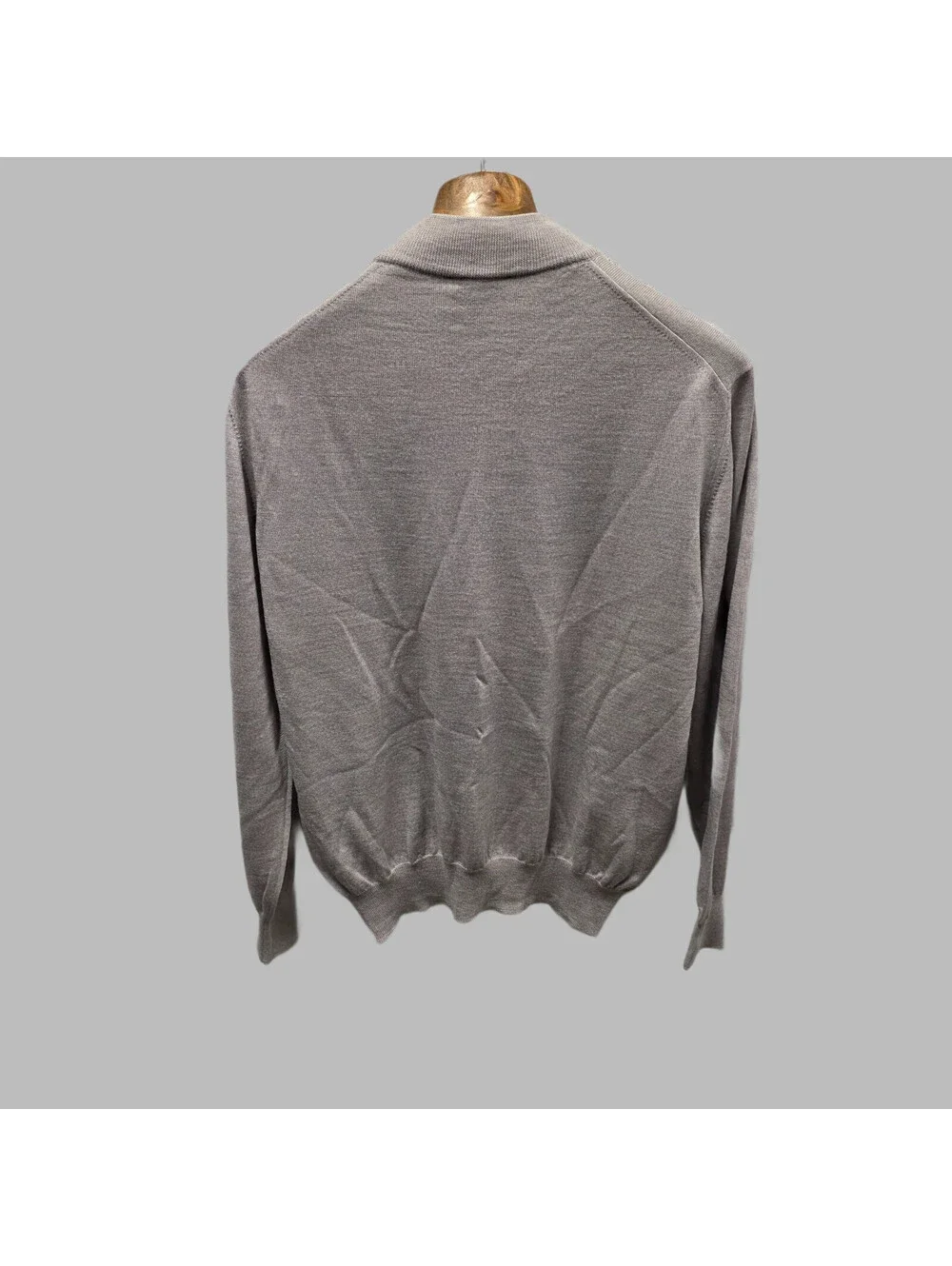 Carroll & Co Beverly Hills 100% Lana Wool High Neck Sweater 24x28 ITALY Gray XL